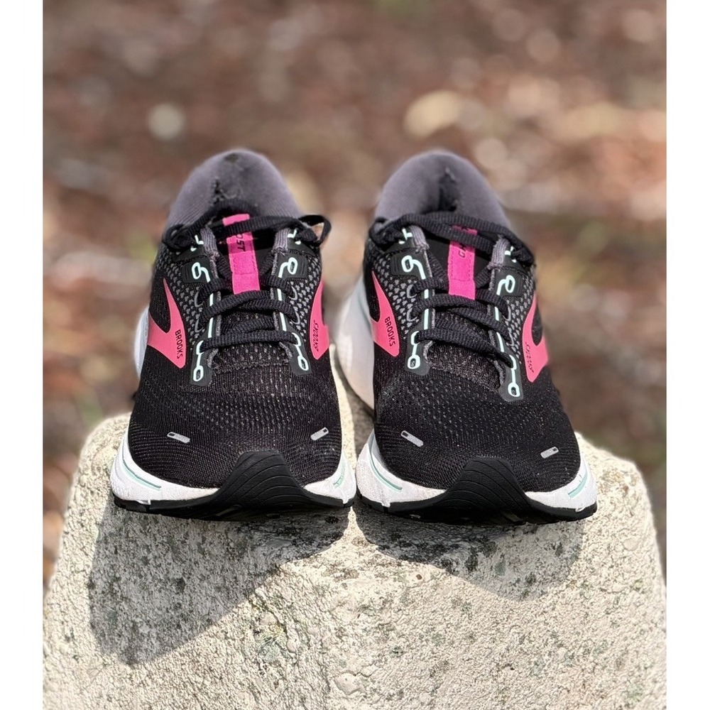 Brooks Ghost 14 Running Shoes Womens Size 9.5 Black Pink Sneakers - Picture 5 of 11